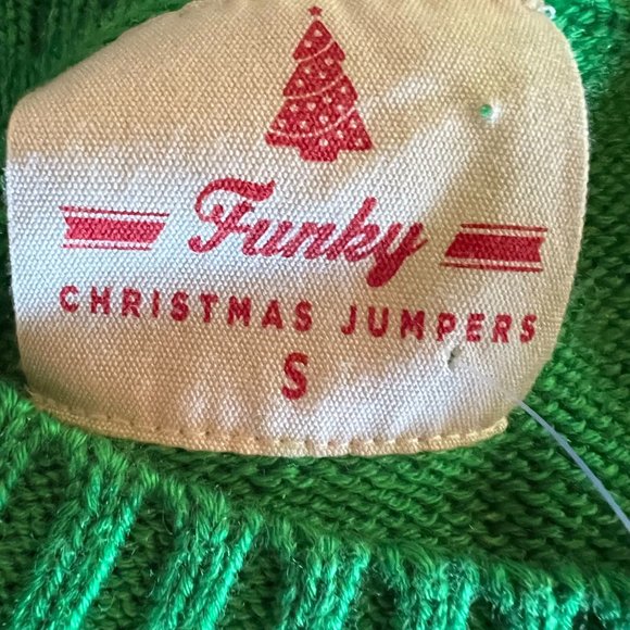 Funky Christmas Jumpers Paddy's Day Elf‎ Sweater Women Size Small Green White - Picture 6 of 14